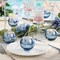 24 Pcs Blue Votive Candle Holders Bulk- Blue Mercury Glass Votives Tealight Candle Holders for Fall Table Centerpieces, Blue Glass Decor for Wedding, Baby/Bridal Shower, Hanukkah Decorations